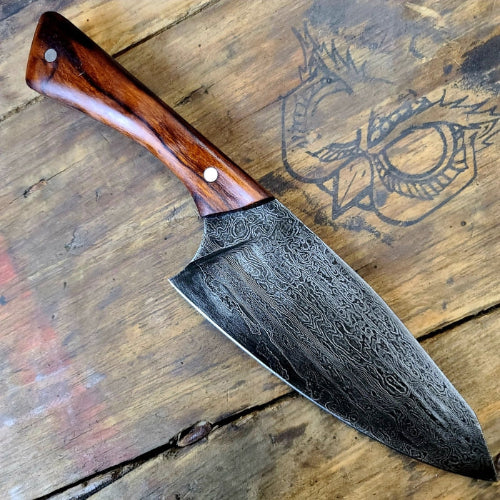 Damascus Chef Knife Night Owl Iron Works